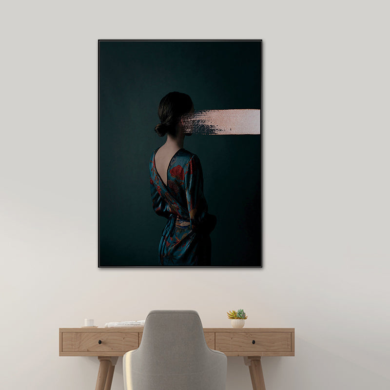 Vivolux | Zeitgenössisches Mädchen Leinwanddruck Figur Pastellfarben Wanddekoration, mehrere Größenoptionen