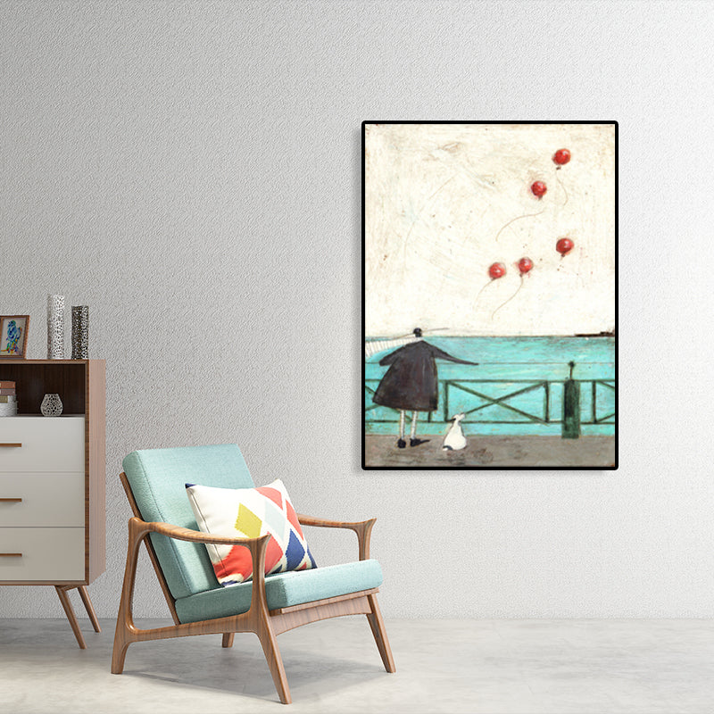 Vivolux | Canvas Texturiertes Kunstdruck Abstrakter Expressionismus Spielende Figur Malerei, Mehrere Größen