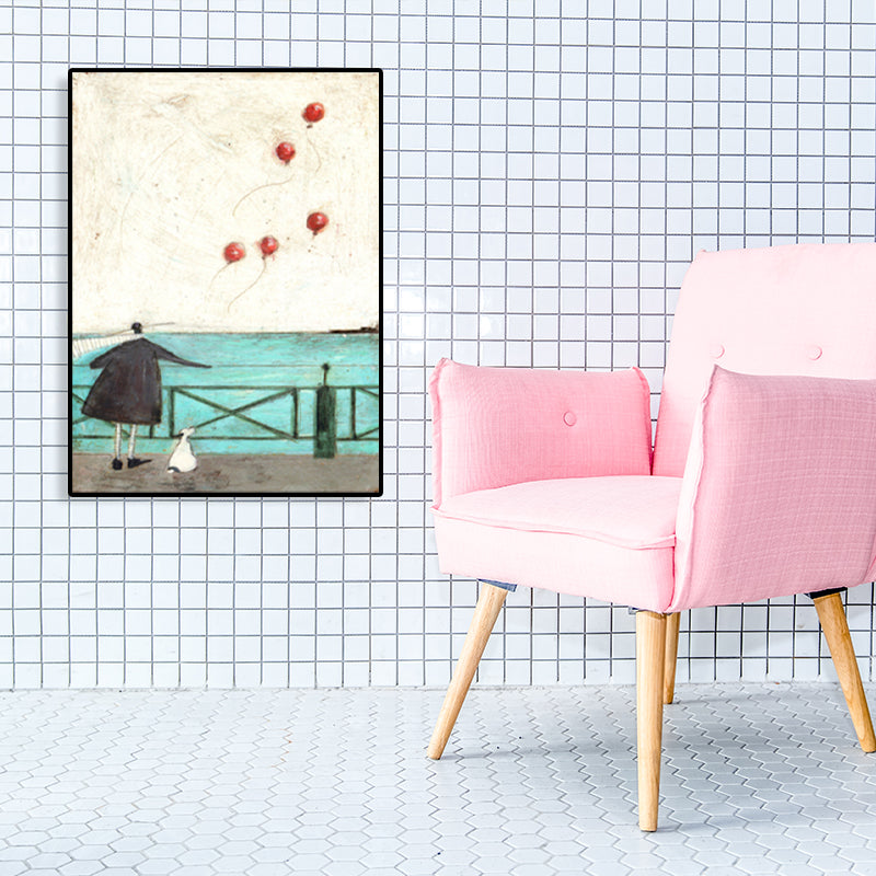 Vivolux | Canvas Texturiertes Kunstdruck Abstrakter Expressionismus Spielende Figur Malerei, Mehrere Größen