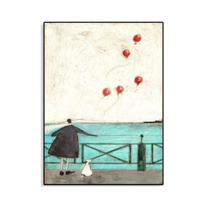 Vivolux | Canvas Texturiertes Kunstdruck Abstrakter Expressionismus Spielende Figur Malerei, Mehrere Größen