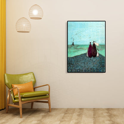 Vivolux | Canvas Texturiertes Kunstdruck Abstrakter Expressionismus Spielende Figur Malerei, Mehrere Größen