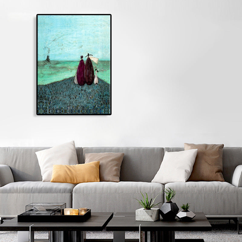 Vivolux | Canvas Texturiertes Kunstdruck Abstrakter Expressionismus Spielende Figur Malerei, Mehrere Größen