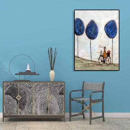 Vivolux | Canvas Texturiertes Kunstdruck Abstrakter Expressionismus Spielende Figur Malerei, Mehrere Größen