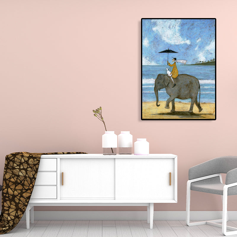 Vivolux | Canvas Texturiertes Kunstdruck Abstrakter Expressionismus Spielende Figur Malerei, Mehrere Größen