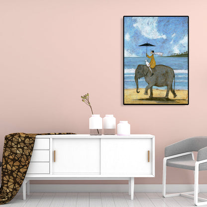 Vivolux | Canvas Texturiertes Kunstdruck Abstrakter Expressionismus Spielende Figur Malerei, Mehrere Größen