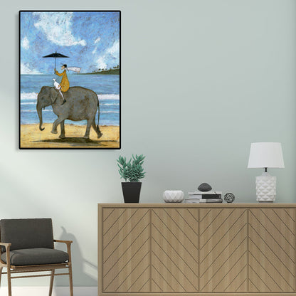 Vivolux | Canvas Texturiertes Kunstdruck Abstrakter Expressionismus Spielende Figur Malerei, Mehrere Größen