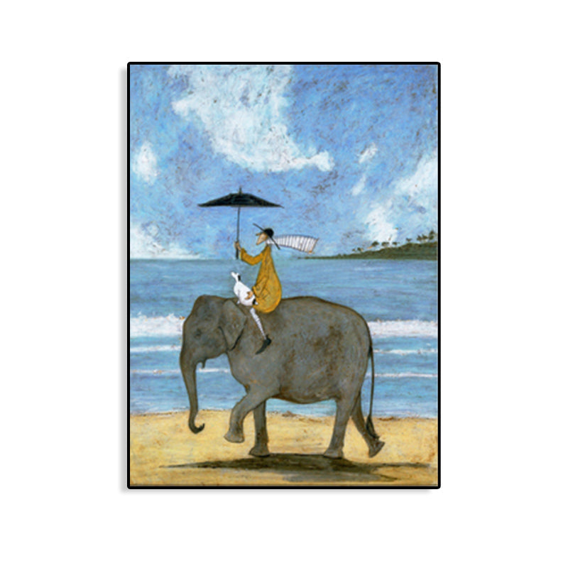 Vivolux | Canvas Texturiertes Kunstdruck Abstrakter Expressionismus Spielende Figur Malerei, Mehrere Größen