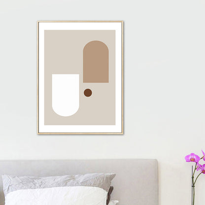 Vivolux | Nordic Geometrische Wanddekoration Leinwand Texturiertes Pastellfarben Kunstdruck für das Familienzimmer