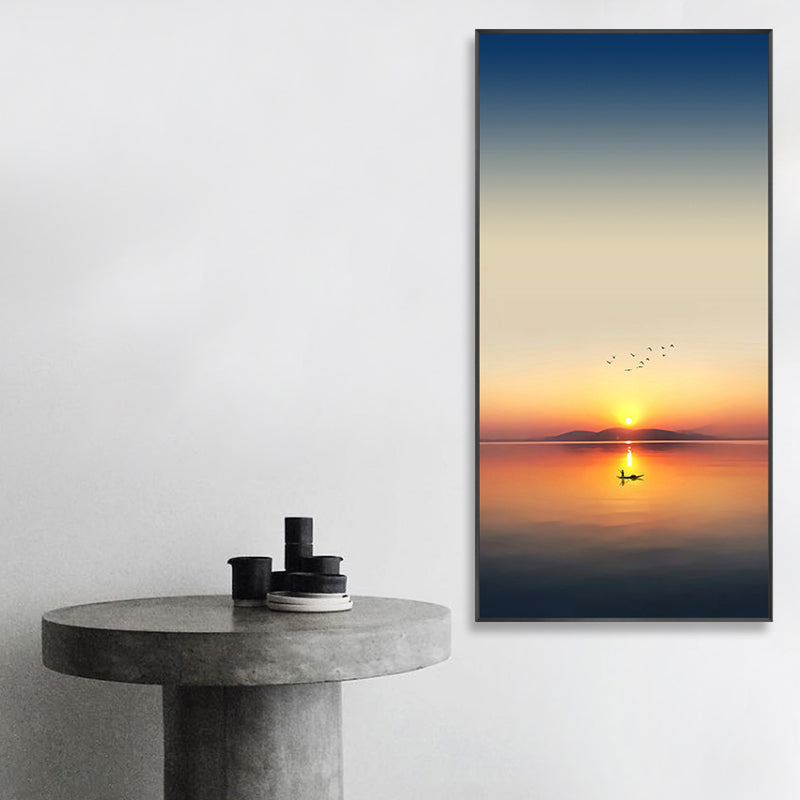 Vivolux | Zachte Kleur Hedendaagse Kunstafdruk Zeegezichten Gewikkeld Canvas voor Keuken, Meerdere Maten