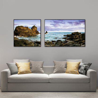 Vivolux | Pastel Zeeland landschap wanddecoratie natuurscène moderne multi-piece canvas voor slaapkamer