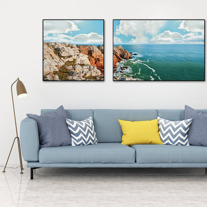 Vivolux | Pastel Zeeland landschap wanddecoratie natuurscène moderne multi-piece canvas voor slaapkamer