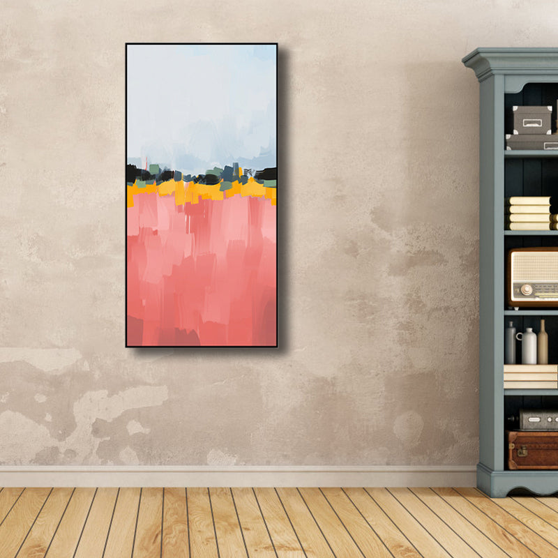 Vivolux | Helle Farben Pinselstrich Leinwand Moderne Kunststil Texturierte Wanddekoration für das Wohnzimmer