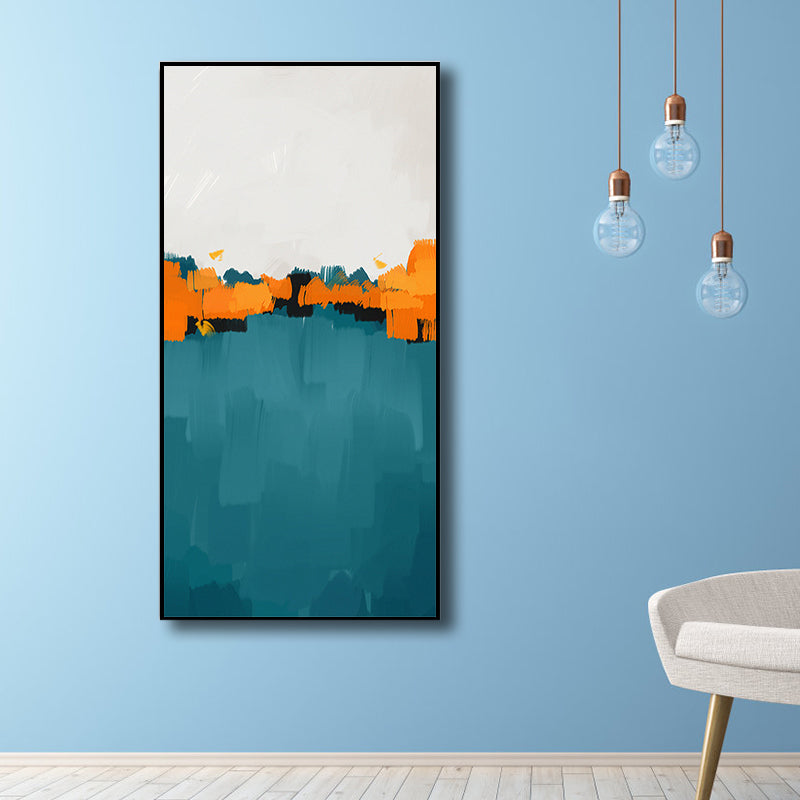 Vivolux | Helle Farben Pinselstrich Leinwand Moderne Kunststil Texturierte Wanddekoration für das Wohnzimmer