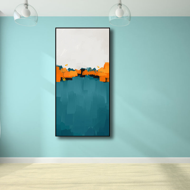 Vivolux | Helle Farben Pinselstrich Leinwand Moderne Kunststil Texturierte Wanddekoration für das Wohnzimmer