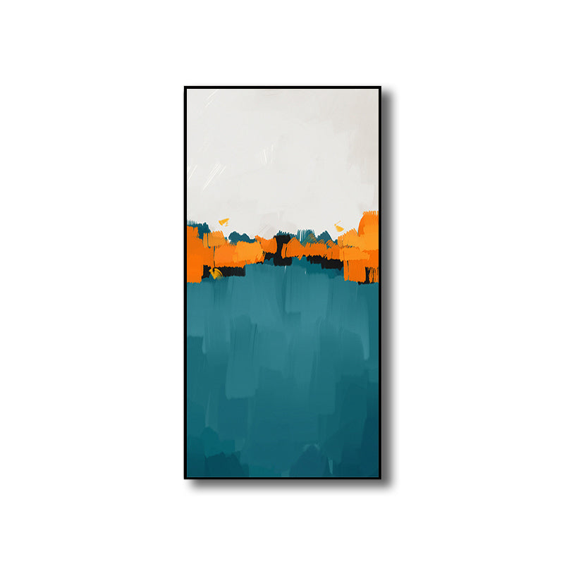 Vivolux | Helle Farben Pinselstrich Leinwand Moderne Kunststil Texturierte Wanddekoration für das Wohnzimmer