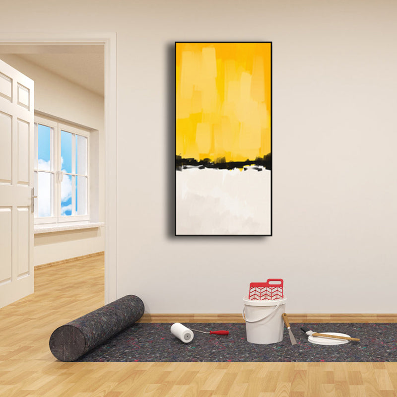 Vivolux | Helle Farben Pinselstrich Leinwand Moderne Kunststil Texturierte Wanddekoration für das Wohnzimmer