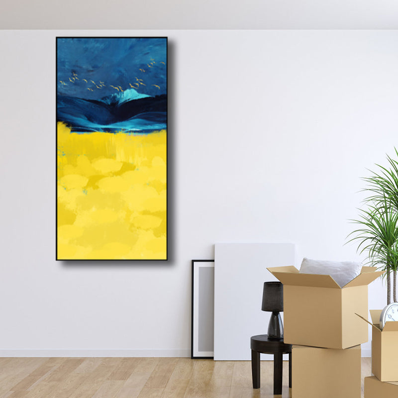 Vivolux | Helle Farben Pinselstrich Leinwand Moderne Kunststil Texturierte Wanddekoration für das Wohnzimmer