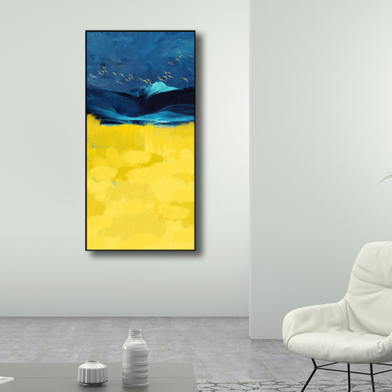 Vivolux | Helle Farben Pinselstrich Leinwand Moderne Kunststil Texturierte Wanddekoration für das Wohnzimmer