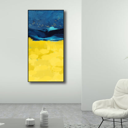 Vivolux | Helle Farben Pinselstrich Leinwand Moderne Kunststil Texturierte Wanddekoration für das Wohnzimmer