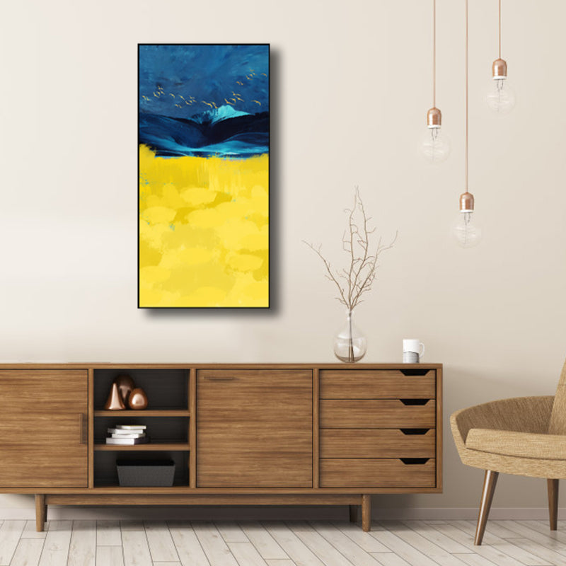 Vivolux | Helle Farben Pinselstrich Leinwand Moderne Kunststil Texturierte Wanddekoration für das Wohnzimmer