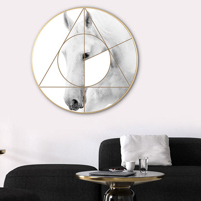 Vivolux | Gemischte Medien Pferd Wanddekoration Moderner Stil Leinwandkunst Druck, Mehrere Größen Verfügbar