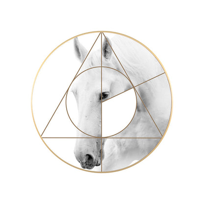 Vivolux | Gemischte Medien Pferd Wanddekoration Moderner Stil Leinwandkunst Druck, Mehrere Größen Verfügbar