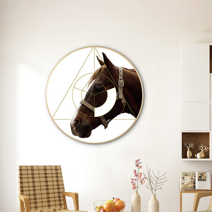 Vivolux | Gemischte Medien Pferd Wanddekoration Moderner Stil Leinwandkunst Druck, Mehrere Größen Verfügbar