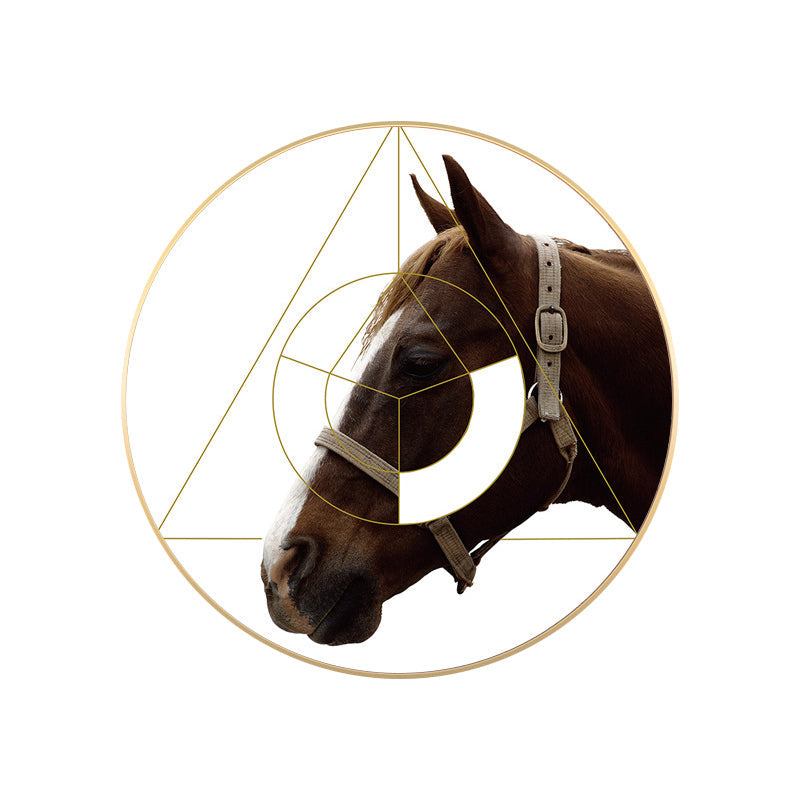 Vivolux | Gemischte Medien Pferd Wanddekoration Moderner Stil Leinwandkunst Druck, Mehrere Größen Verfügbar