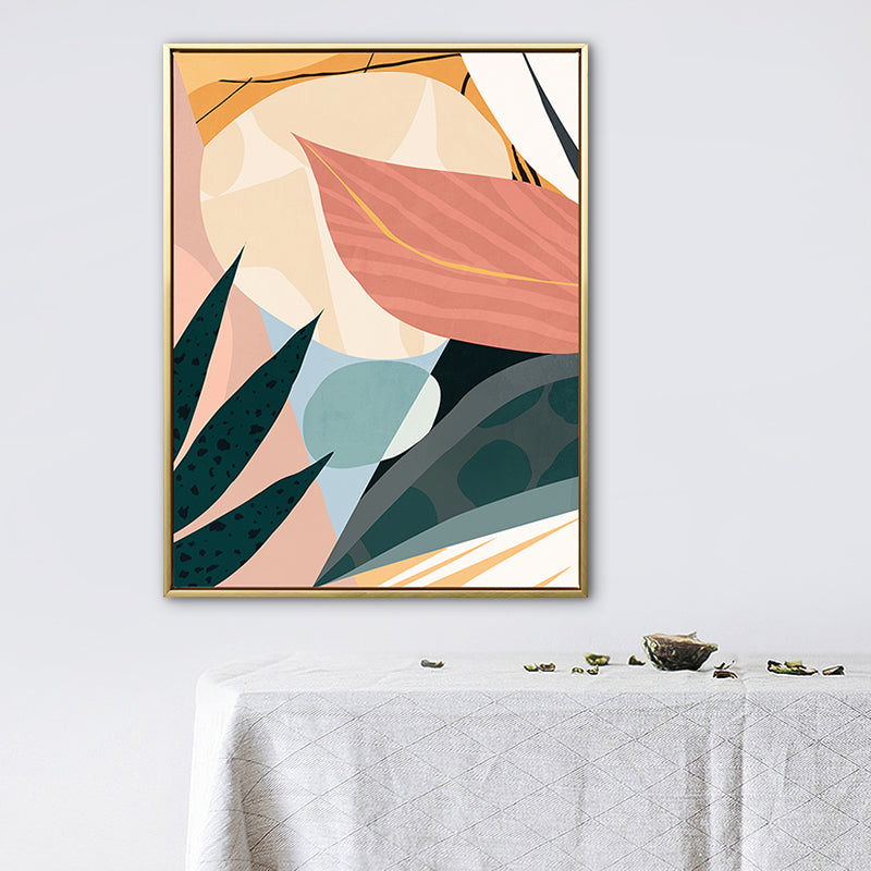 Vivolux | Texturierte Illustration Pflanzenleinwand Wandkunst Nordic Stil Wanddekor für das Wohnzimmer