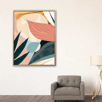 Vivolux | Texturierte Illustration Pflanzenleinwand Wandkunst Nordic Stil Wanddekor für das Wohnzimmer