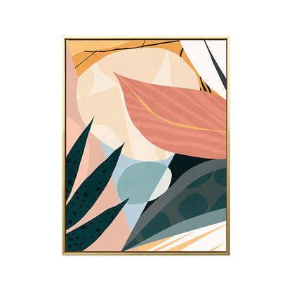 Vivolux | Texturierte Illustration Pflanzenleinwand Wandkunst Nordic Stil Wanddekor für das Wohnzimmer