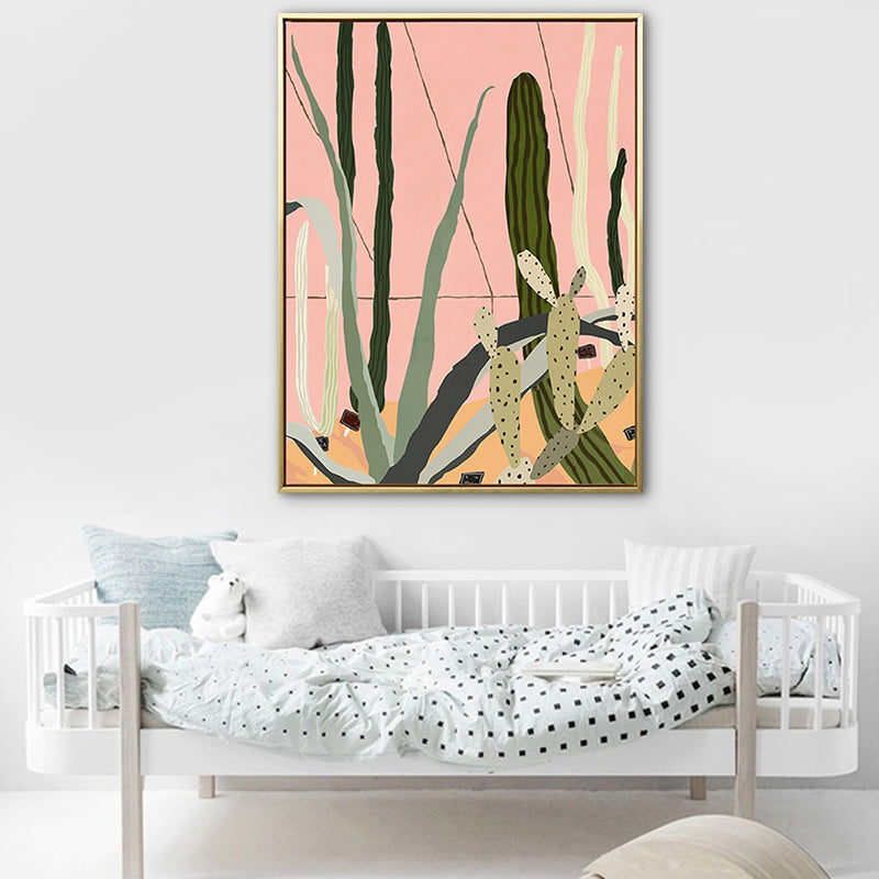 Vivolux | Texturierte Illustration Pflanzenleinwand Wandkunst Nordic Stil Wanddekor für das Wohnzimmer