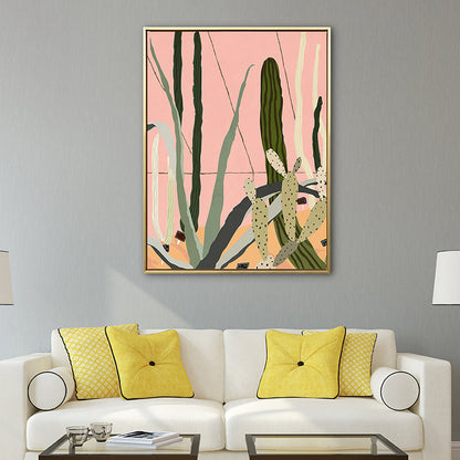 Vivolux | Texturierte Illustration Pflanzenleinwand Wandkunst Nordic Stil Wanddekor für das Wohnzimmer