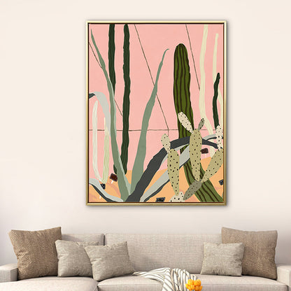 Vivolux | Texturierte Illustration Pflanzenleinwand Wandkunst Nordic Stil Wanddekor für das Wohnzimmer