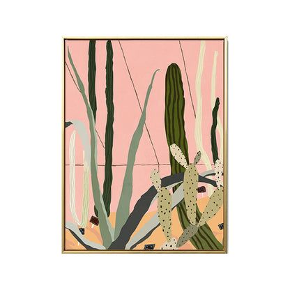 Vivolux | Texturierte Illustration Pflanzenleinwand Wandkunst Nordic Stil Wanddekor für das Wohnzimmer