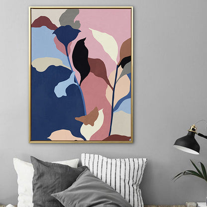 Vivolux | Texturierte Illustration Pflanzenleinwand Wandkunst Nordic Stil Wanddekor für das Wohnzimmer