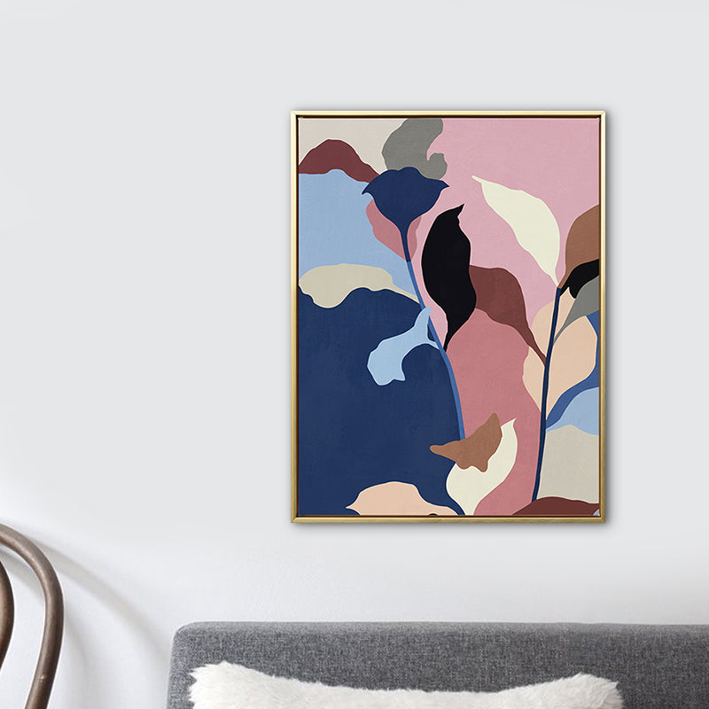 Vivolux | Texturierte Illustration Pflanzenleinwand Wandkunst Nordic Stil Wanddekor für das Wohnzimmer