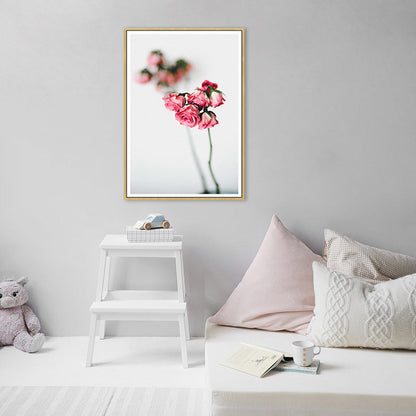 Vivolux | Pasteltkleur Bloemen Ontwerp Schilderij Gestructureerd Modern Meisjes Slaapkamer Canvas Muur Kunst