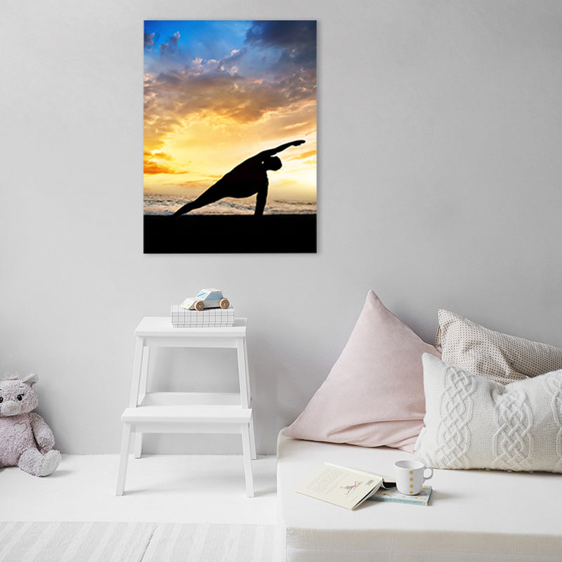 Vivolux | Lichte kleur Sport Meisje Canvas Hedendaags Stijl Textuur Wanddecoratie voor Eetkamer