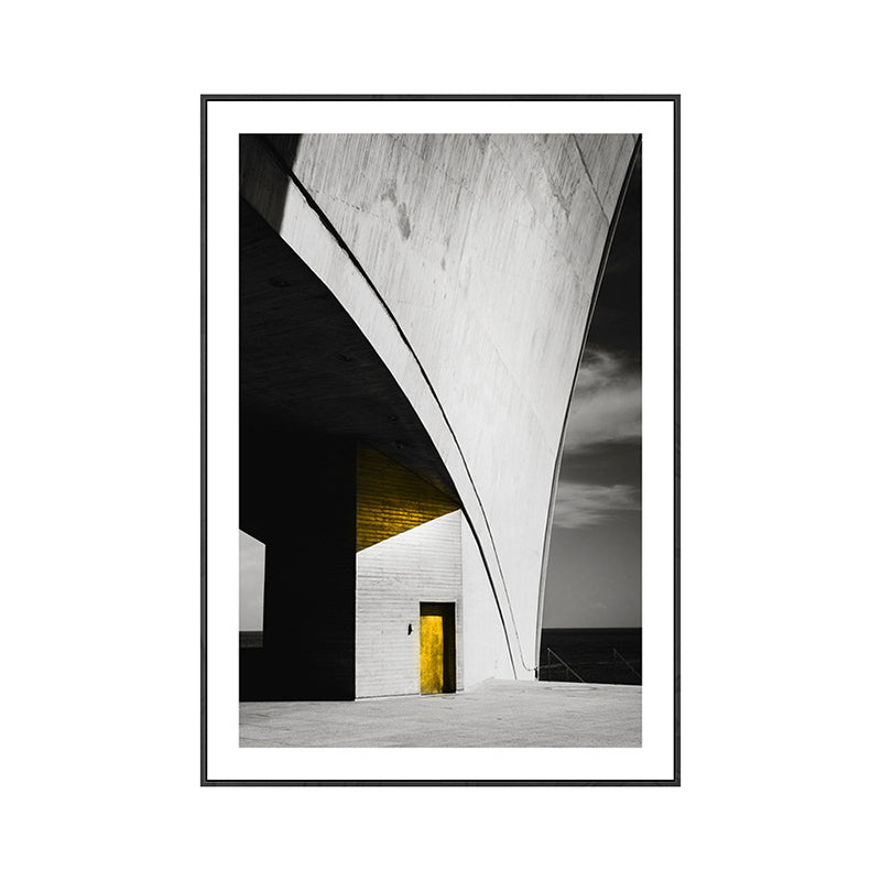 Vivolux | Neugebäude Malerei Graue Leinwand Kunstdruck Texturiert, Mehrere Größen Verfügbar