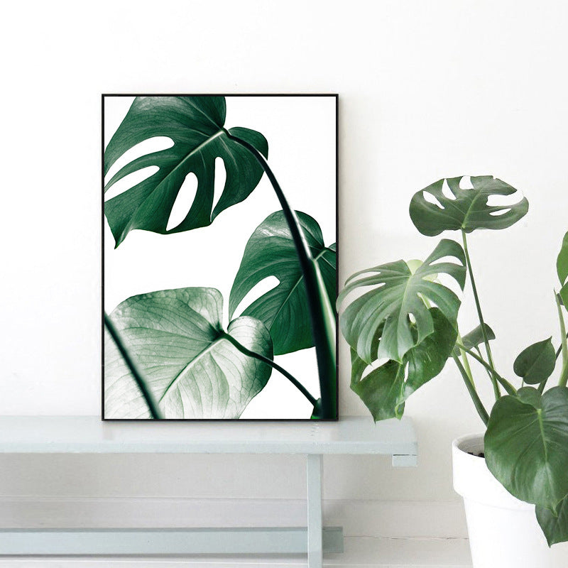 Vivolux | Texturiertes Botanisches Kunstdruck-Leinwand Skandinavischer Stil Gemälde für Mädchenzimmer
