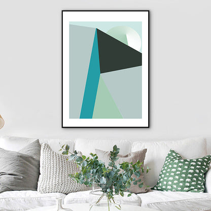 Vivolux | Pastel kleur geometrisch canvas abstract moderne stijl textuur muurkunst print voor hal
