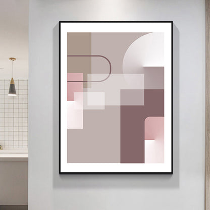 Vivolux | Pastel kleur geometrisch canvas abstract moderne stijl textuur muurkunst print voor hal