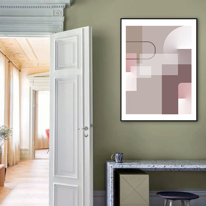 Vivolux | Pastel kleur geometrisch canvas abstract moderne stijl textuur muurkunst print voor hal