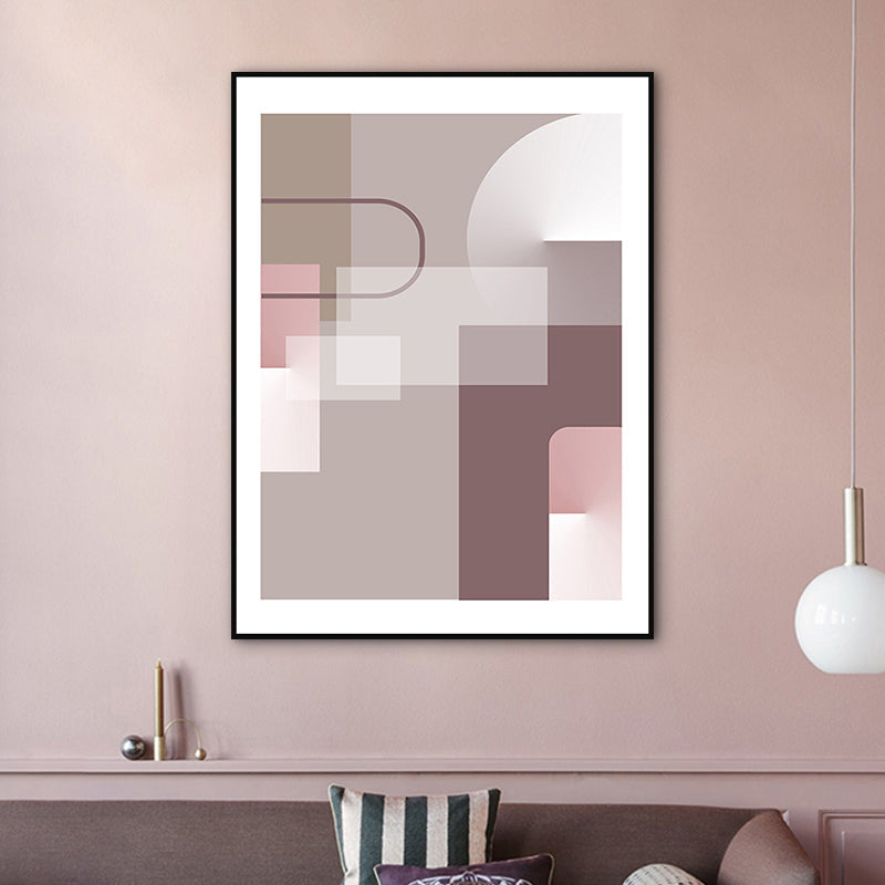 Vivolux | Pastel kleur geometrisch canvas abstract moderne stijl textuur muurkunst print voor hal