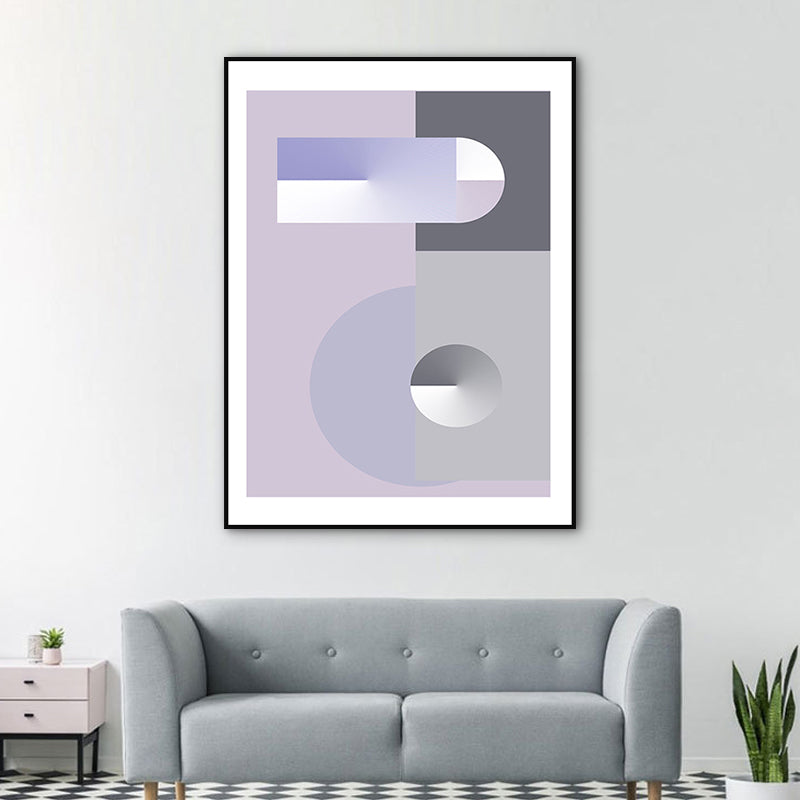 Vivolux | Pastel kleur geometrisch canvas abstract moderne stijl textuur muurkunst print voor hal