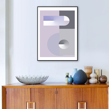 Vivolux | Pastel kleur geometrisch canvas abstract moderne stijl textuur muurkunst print voor hal