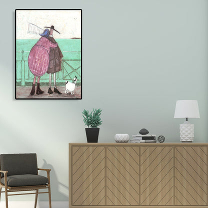 Vivolux | Outing Figurenmalerei Lichtfarbe Abstrakter Expressionismus Wanddekoration für das Esszimmer