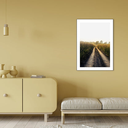 Vivolux | Zarte Farbstraßenlandschaft Malerei Texturiertes Kunstwerk Druck für Schlafzimmer, Mehrere Größen