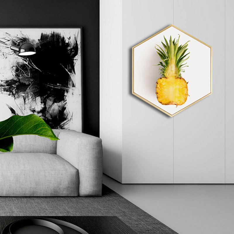 Vivolux | Skandinavischer Stil Leckere Früchte Leinwand Helle Farbige Texturierte Kunstdruck für Esszimmer